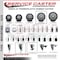 Service Caster 5'' Thermo Rubber Swivel 7/16'' Grip Ring Stem Caster Set with Brake, 4PK SCC-GR20S514-TPRB-TLB-716138-4 - alternate 2